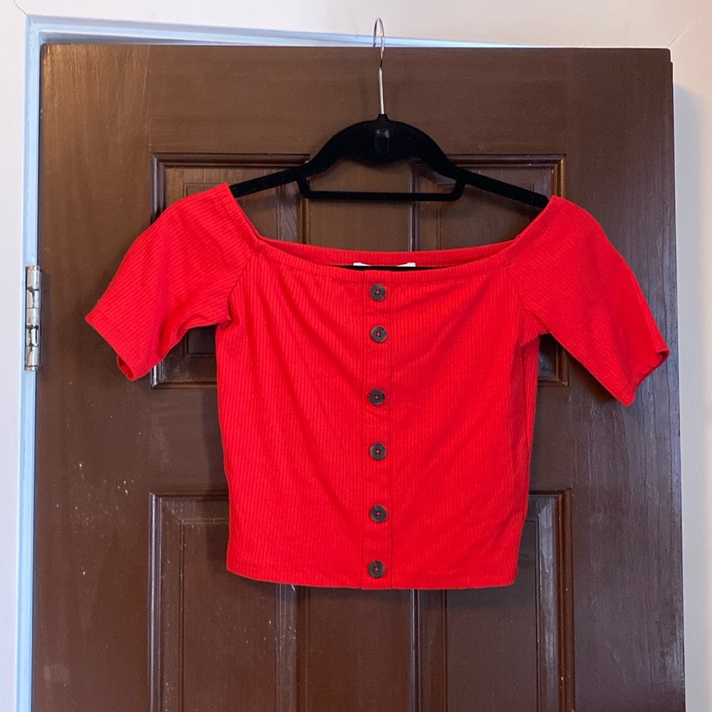 Express Red Crop Top